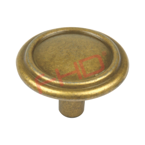 Antique Brass Ridge Knob D32mm