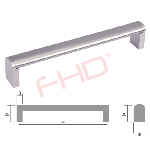 Oval Bar Handles W19mm