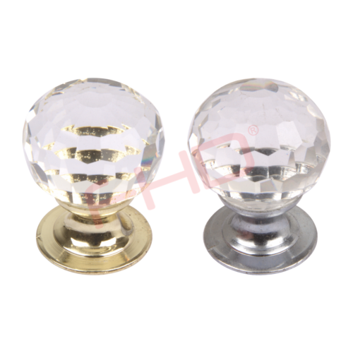 Round Facet Glass Knobs