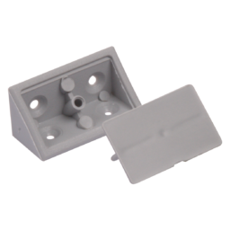 Plastic Corner Bracket with Lid L43xW27mm