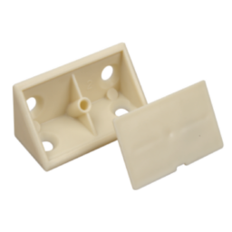 Plastic Corner Bracket with Lid L43xW27mm