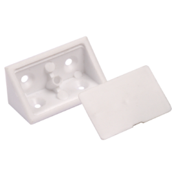 Plastic Corner Bracket with Lid L43xW27mm