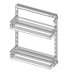Spice Rack Side Mounted 2 Layer