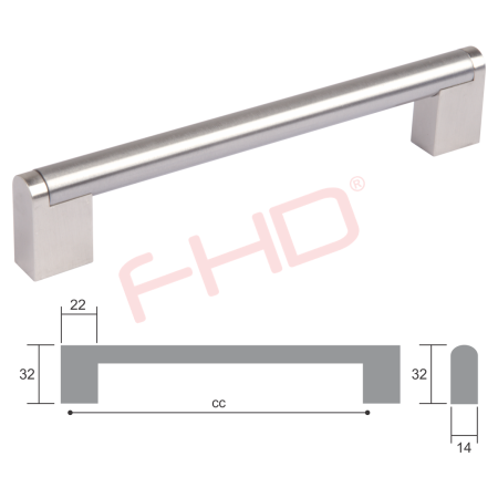 Roman Bar Handles D14mm