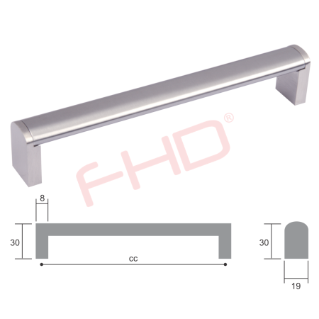 Oval Bar Handles W19mm