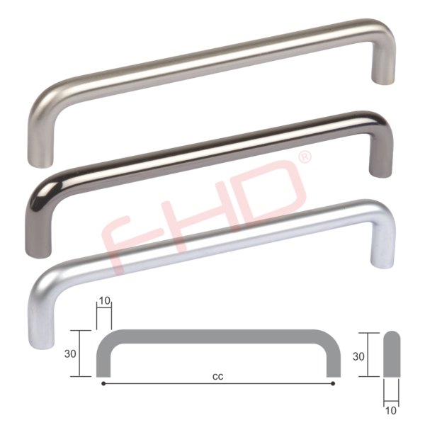 Solid Steel D-Handle D10mm