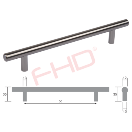 Round Bar Steel Handles D12mm