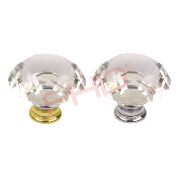 Flat Facet Glass Knobs