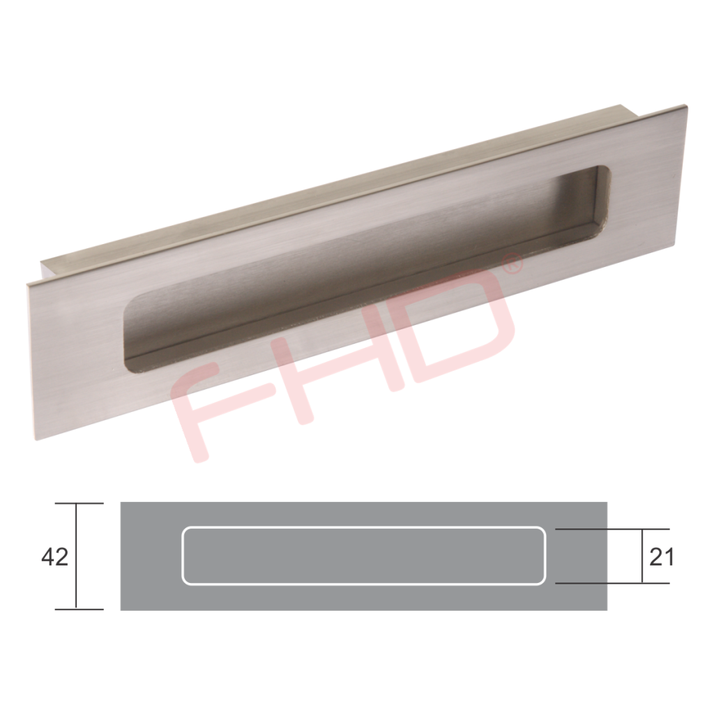 Recess Post Box Handle - Aluminium - Fitting and Handles Distributors