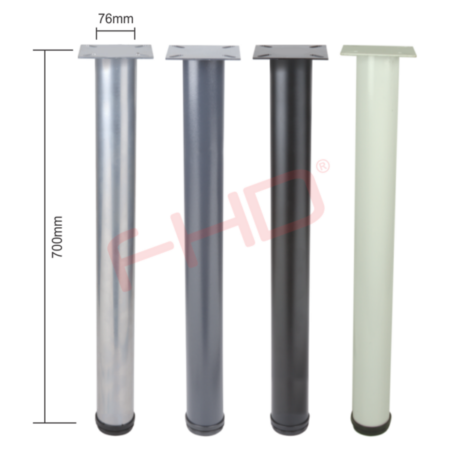 Round Office Leg H700xD76mm