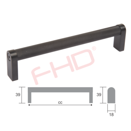 Aluminium Knurled Handles 14mm