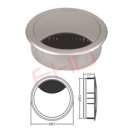 Wire Management D80/87mm Satin Chrome