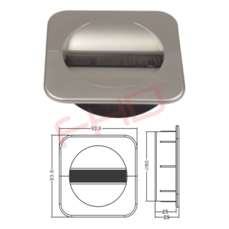 Wire Management Square D80/93.6mm