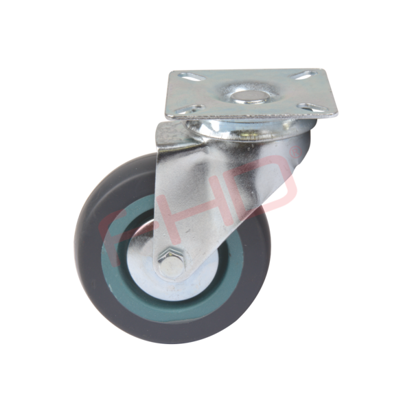 Industrial with Plate, Grey Rubber Wheel - Image 4