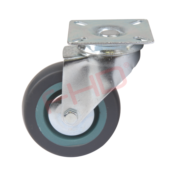 Industrial with Plate, Grey Rubber Wheel - Image 3