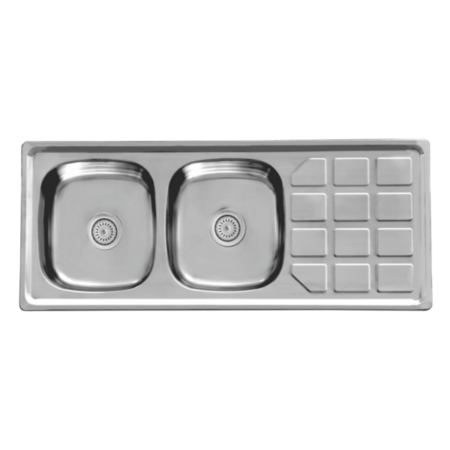 Double End Sink L1200mmxW480xD160mm