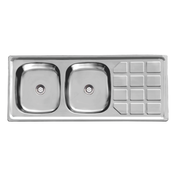 Double End Sink L1200xW480xD160mm