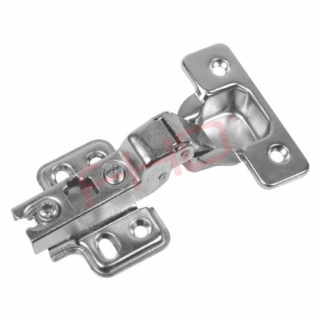 Soft Close Slide-On Hinges - 35mm, 4 Hole Plate (45cc configuration) (Hinge & Plate) Half Overlay