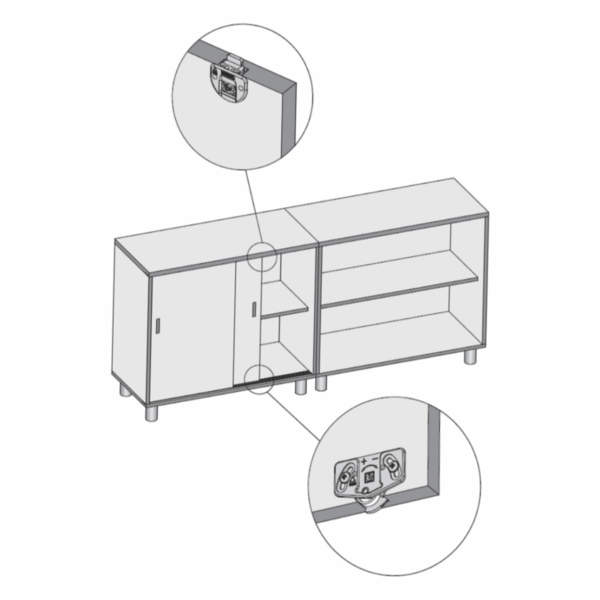 Roller Guide Set 35mm Brass 2pc - Image 2