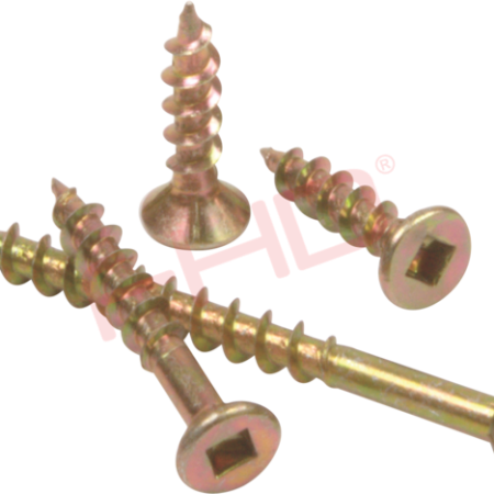 Yellow Zinc Square Chipboard Screws