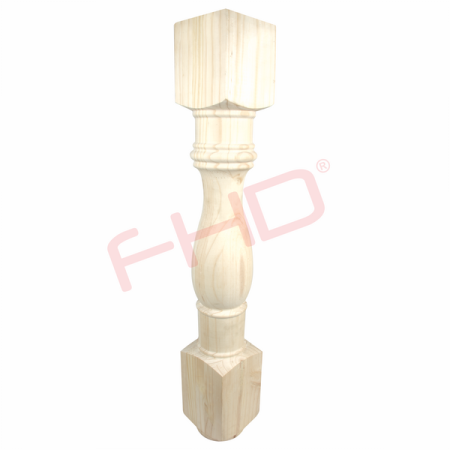 Large Wooden Table Leg Unfinished